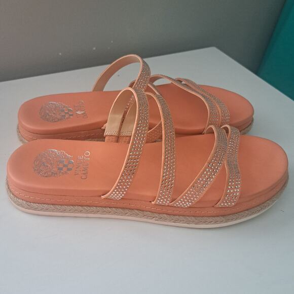 Vince Camuto Shoes - Vince Camuto Rallsan Strappy Crystal Women's Sandals Mimosa Size 8